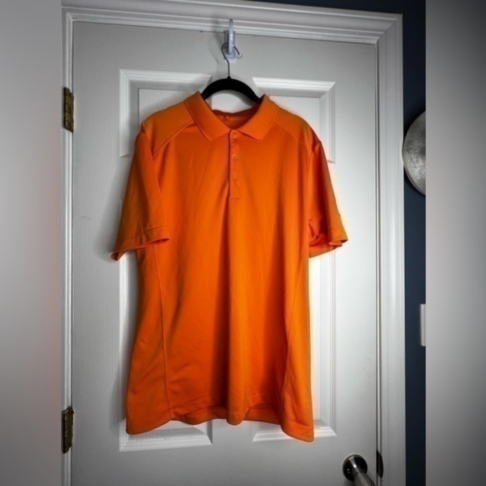 Nike Golf Dri Fit Mens Medium Orange Tour Performance Polo Shirt M 509167-873